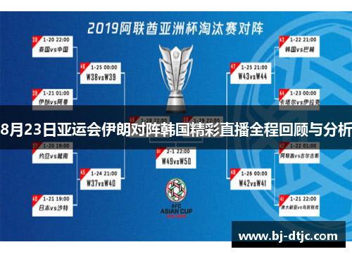 8月23日亚运会伊朗对阵韩国精彩直播全程回顾与分析